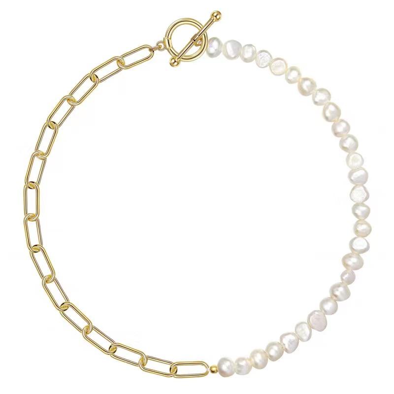 Chokers Vintage Paperclip Imitation Pearl Necklace Copper With 18K Gold Plated Punk Choker OT Closure Wholesale Low Price Jewelry
Chokers Vintage Paperclip Imitation Pearl Necklace Copper With 18K Gold Plated Punk Choker OT Closure Wholesale Low Price Jewelry