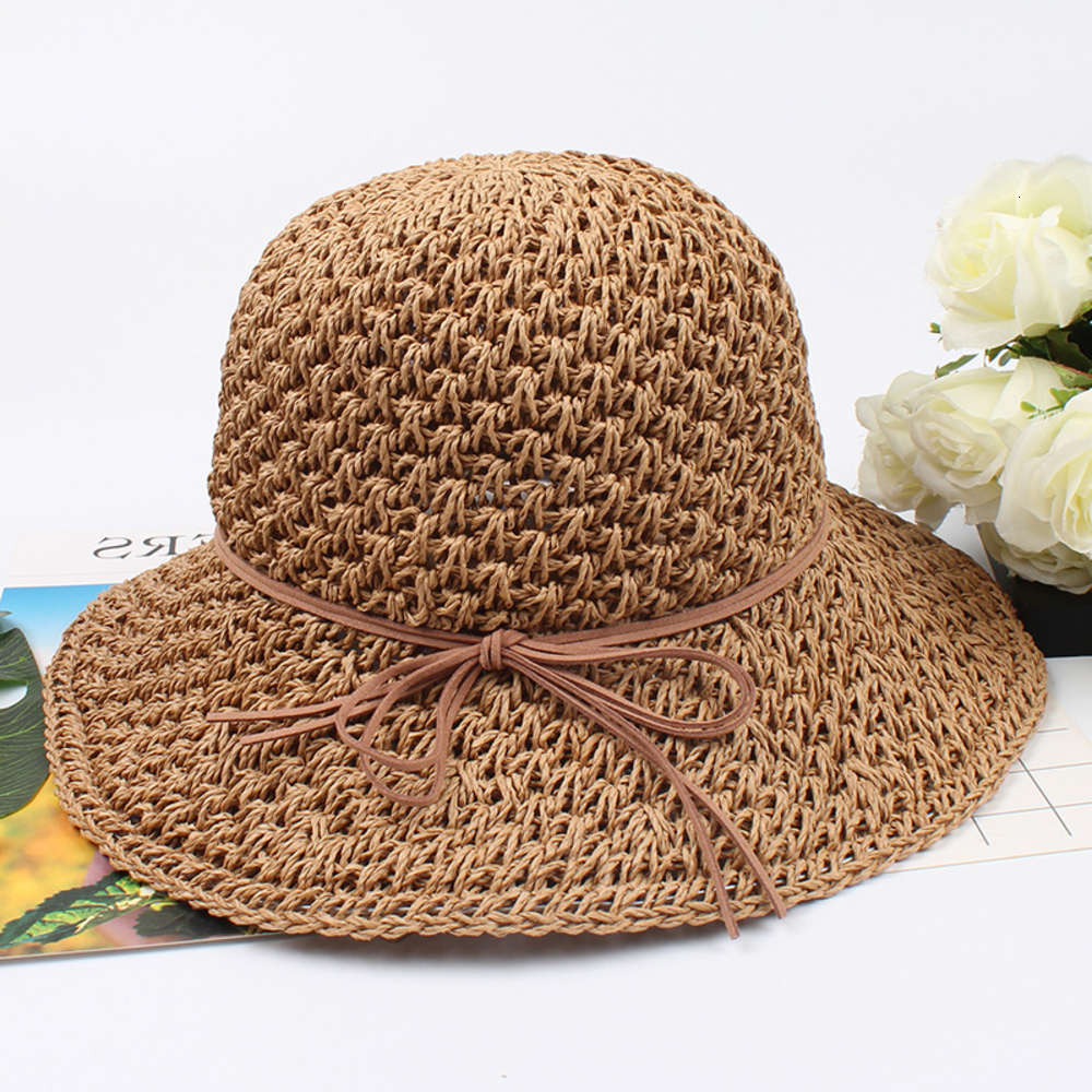 Sun hat Straw women's handmade crochet small fresh art model Beach travel sun foldable Hat, Blue;gray
Sun hat Straw women's handmade crochet small fresh art model Beach travel sun foldable Hat, Blue;gray