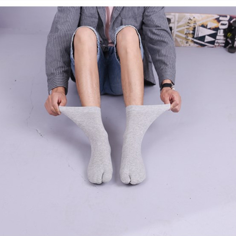Unisex Japanese Style Couples Tabi Toe Socks Cotton Breathable Separate Kimono Flip FlopTwo Fingers Harajuku Split Toes Ninja Geta Sock for Men Women