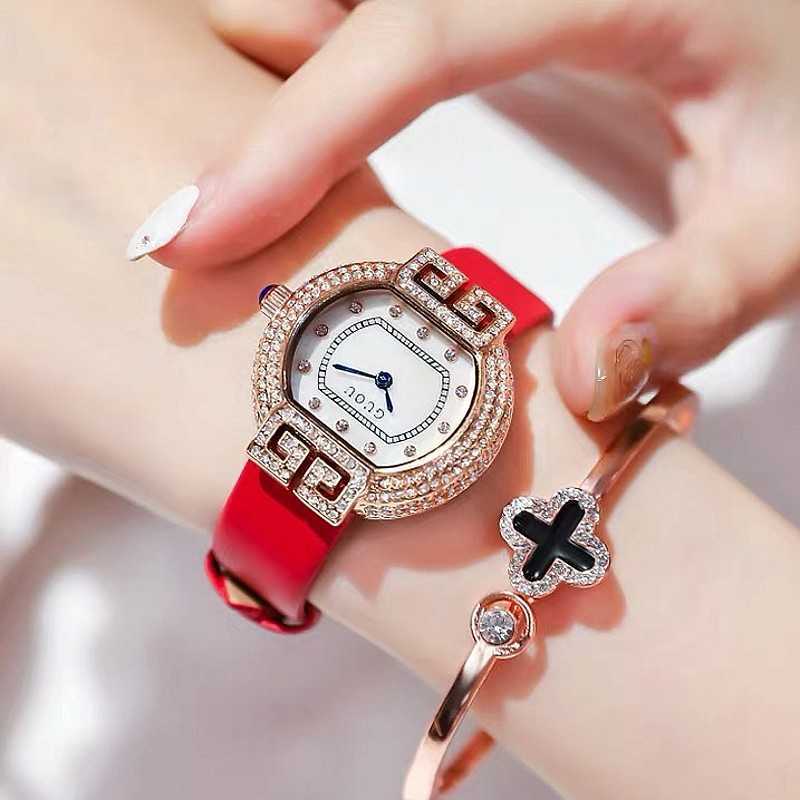 2021 Fashion Guou Top Brand Women Clock With Diamond Gold Leather Ladies Luxury Casual Women's Bracelet Watches Relogio Feminino H1012, Yellow
2021 Fashion Guou Top Brand Women Clock With Diamond Gold Leather Ladies Luxury Casual Women's Bracelet Watches Relogio Feminino H1012, Yellow