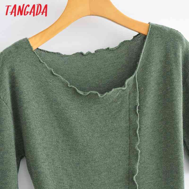 Korea Chic Women Ruffles Summer Sweater Short Sleeve Ladies Knitted Jumper Tops AI09 210416