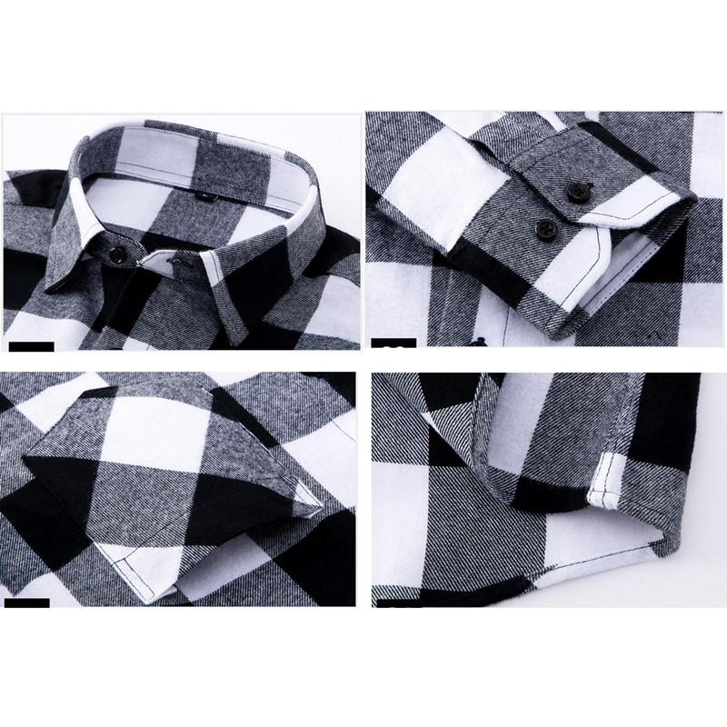 Spring Autumn Plaid Shirt Men Cotton New Male Casual Long Sleeve Shirt High Quality Man Clothes 210410