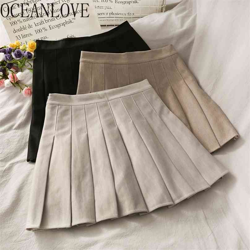 OCEANLOVE Pleated Skirts Women Solid Autumn Winter Vintage High Waist Mini Korean Faldas Mujer Clothes 19199 210629, Khaki
OCEANLOVE Pleated Skirts Women Solid Autumn Winter Vintage High Waist Mini Korean Faldas Mujer Clothes 19199 210629, Khaki