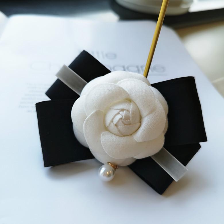 Pins, Brooches Korean Version Of High-end Pearl Bow Ribbon Camellia Flower Brooch Fashion Women's Jewelry Gifts