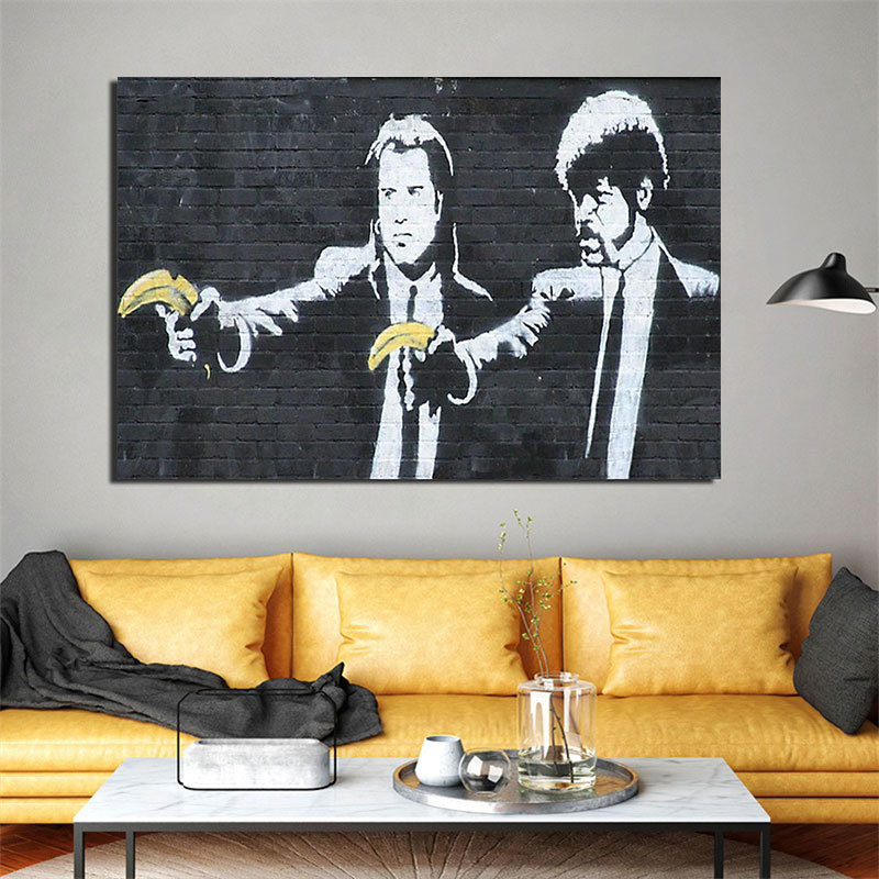 Banksy Poster Graffiti Pop Wall Art Canvas Painting Art Posters and Abstract Prints Wall Pictures for Living Room Decor Cuadros