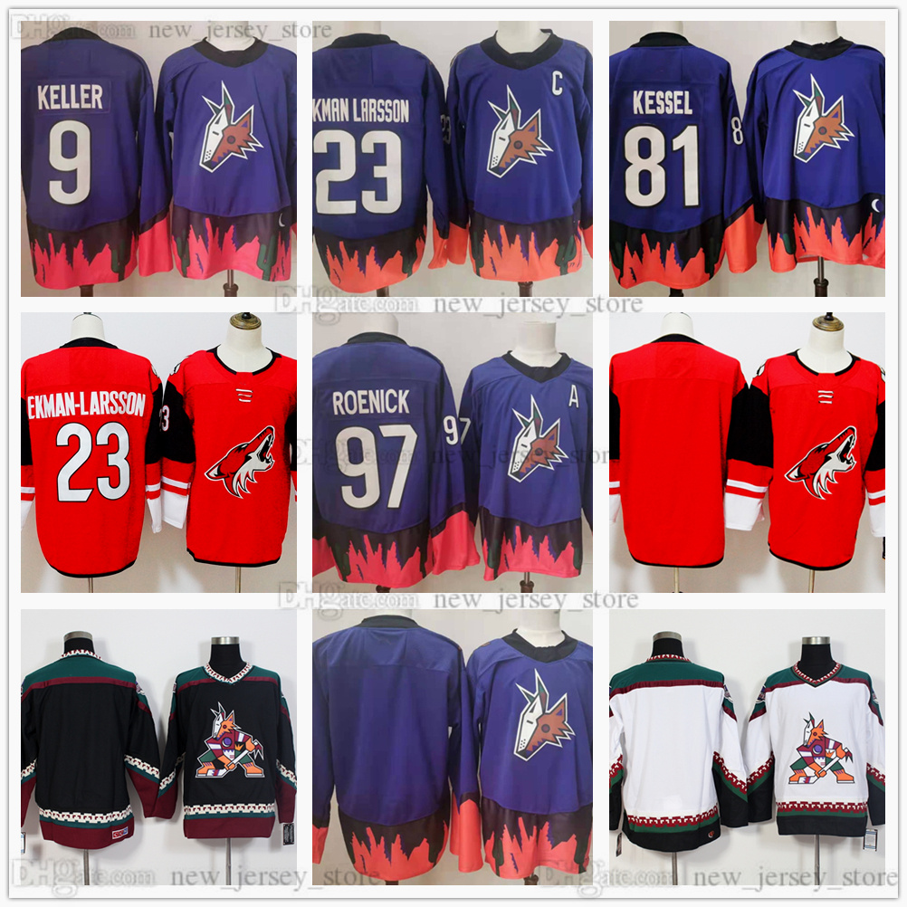Reverse Retro Arizona Coyotes Ice Hockey 23 Oliver Ekman-Larsson Jerseys Purple 9 Clayton Keller 81 Phil Kessel 97 Jeremy Roenick Jersey Stitched Man Blank, Same as picture
Reverse Retro Arizona Coyotes Ice Hockey 23 Oliver Ekman-Larsson Jerseys Purple 9 Clayton Keller 81 Phil Kessel 97 Jeremy Roenick Jersey Stitched Man Blank, Same as picture