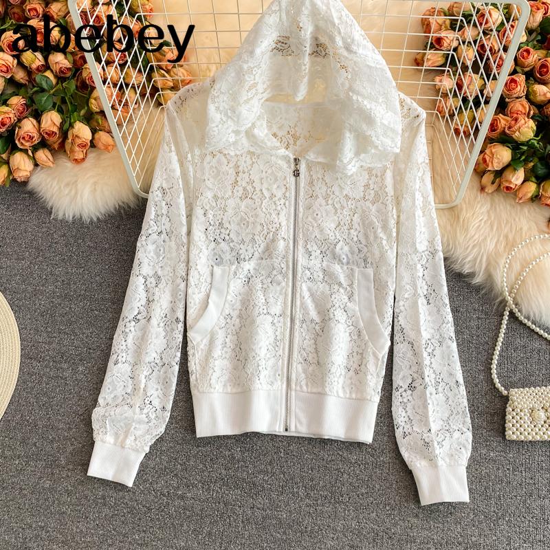 Women' Blouses & Shirts 2021 Summer Fashion Versatile Hooded Collar Long Sleeve Shirt Embroidery Crochet Hollow Out Lace Zipper Top, Black
Women' Blouses & Shirts 2021 Summer Fashion Versatile Hooded Collar Long Sleeve Shirt Embroidery Crochet Hollow Out Lace Zipper Top, Black
