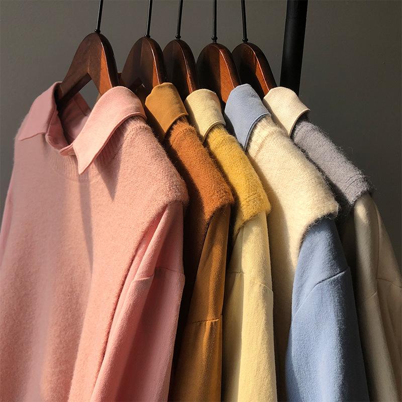 COZOK Spring Round Neck Solid Color Vest Sweater with Korean Knitted Vest Women Bx039 210521