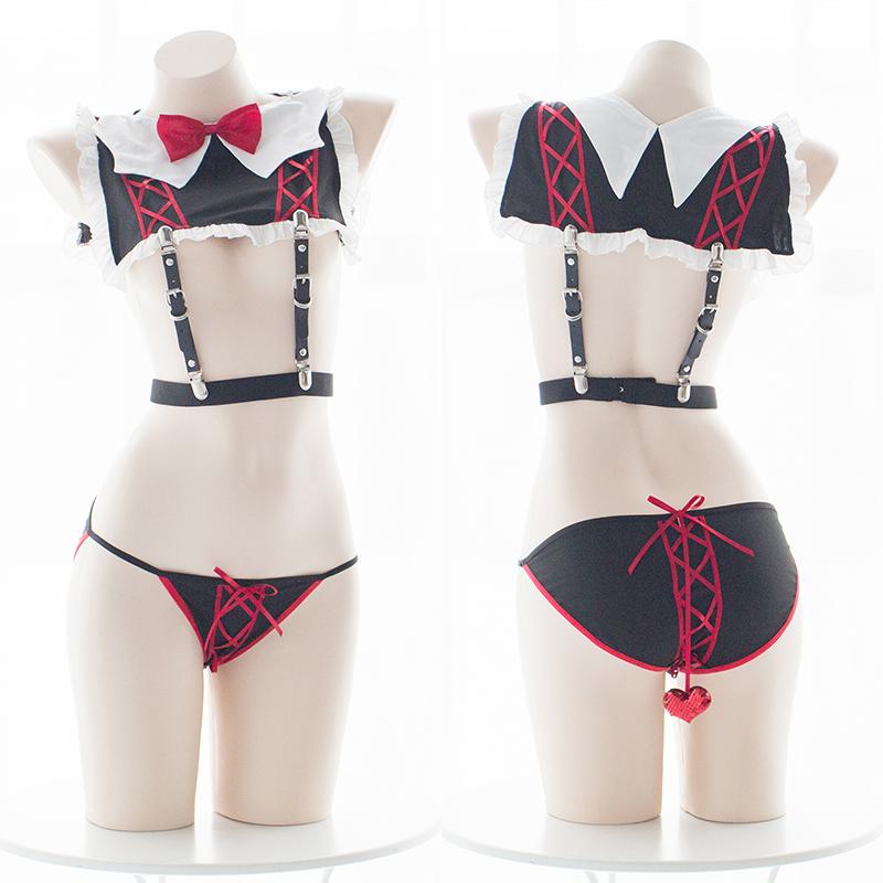 Sexy Costumes Womens Anime Cosplay Lingerie Lolita Cute Catgirl Costume Micro Bikini Set Kawaii Bra And Panty With Garter Clowns & Circus, Black
Sexy Costumes Womens Anime Cosplay Lingerie Lolita Cute Catgirl Costume Micro Bikini Set Kawaii Bra And Panty With Garter Clowns & Circus, Black