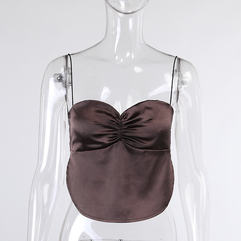 Pre-Sell Fashion Sexy Baless Straps Crop Tops Women Silky Sleeveless Tie Up Top Cropped Club Party 2021 Summerhigh quality, Black
Pre-Sell Fashion Sexy Baless Straps Crop Tops Women Silky Sleeveless Tie Up Top Cropped Club Party 2021 Summerhigh quality, Black