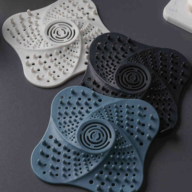 1Pcs Kitchen Supplies For Bathroom 3Colors Anti-blocking Hair Catcher Drain Covers TPR Multipurpose Sink Strainer Plug