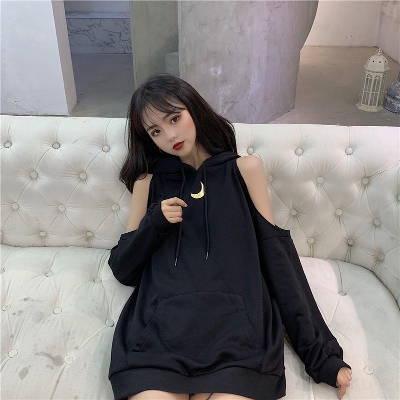 Women's Hoodies & Sweatshirts Japanese Harajuku Women Streetwear Hooded Black Gray Off The Shoulder Oversize Pullover Korean Ulzzang Gothic
Women's Hoodies & Sweatshirts Japanese Harajuku Women Streetwear Hooded Black Gray Off The Shoulder Oversize Pullover Korean Ulzzang Gothic