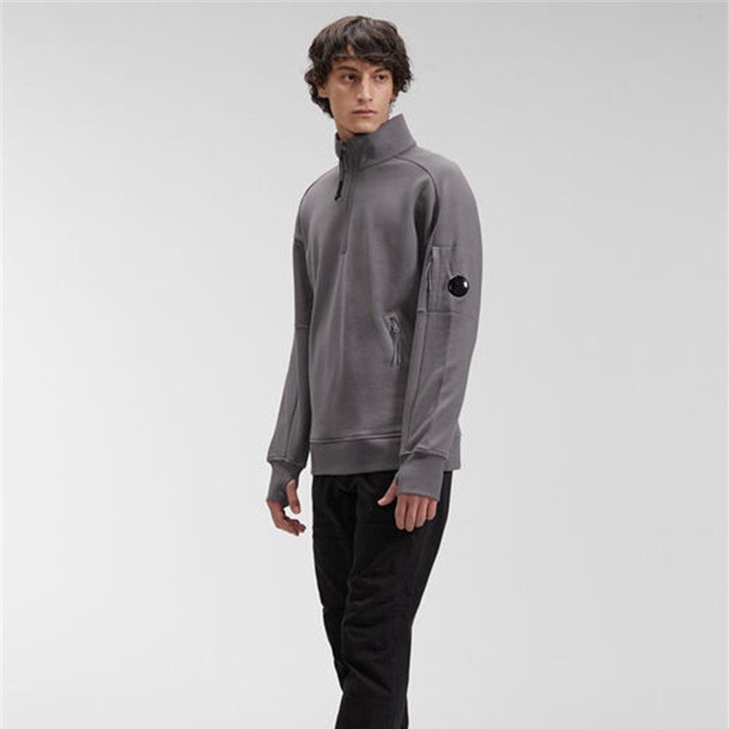 3-color men single lens quarter-zip turtleneck sweatshirt jacket, Blue