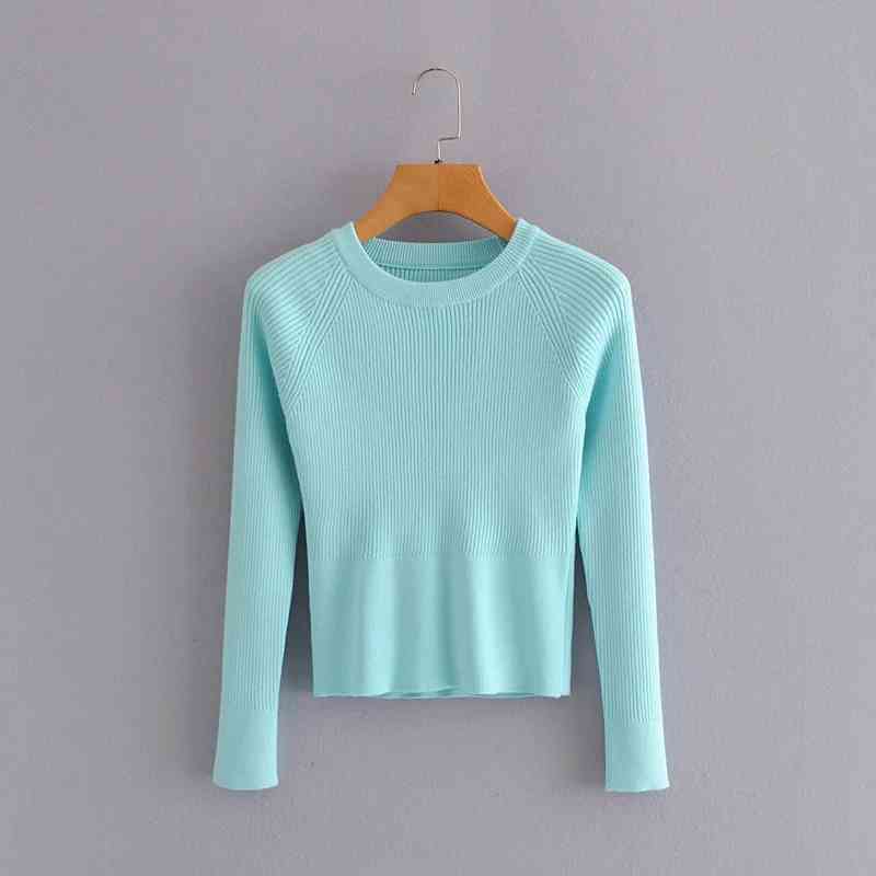 EPUZS Knitted Sweater and Skirt Two Piece Set Women Autumn Slim Fit Crop Tops Skirts 2 Sets s Outfits 210521