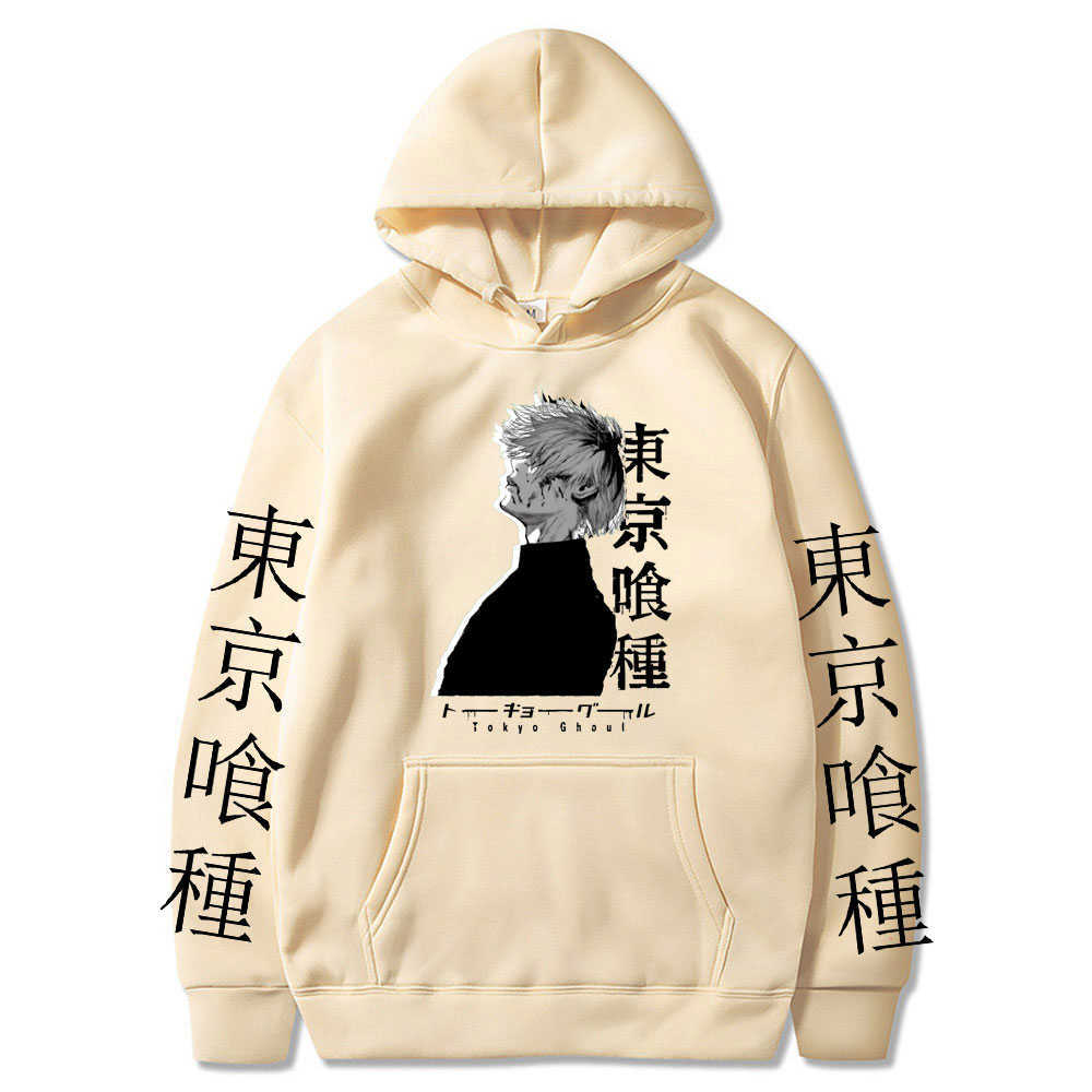 2021 Tokyo Ghoul Anime Cool Kaneki Ken Pullovers Hoodie Unisex Hip Hop Clothing Creativity Hoody Men Spring Cotton Hoodies Tops Y0809