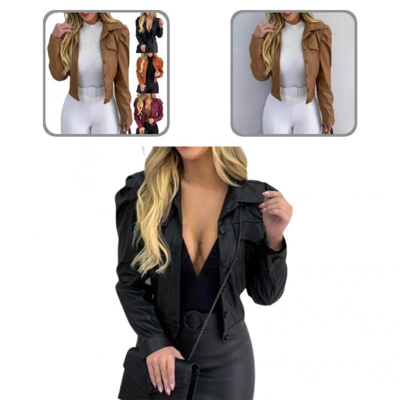 Women's Leather & Faux Wear Resistant Good Women Pure Color Lapel Winter Jacket 4 Colors Outerwear Attractive For Spring, Black
Women's Leather & Faux Wear Resistant Good Women Pure Color Lapel Winter Jacket 4 Colors Outerwear Attractive For Spring, Black