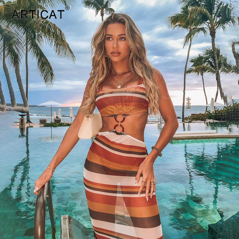 mesh stripe print long dress women summer see through spaghetti strap hollow out holiday beachwear dresses 2021high quality, Black;gray
mesh stripe print long dress women summer see through spaghetti strap hollow out holiday beachwear dresses 2021high quality, Black;gray