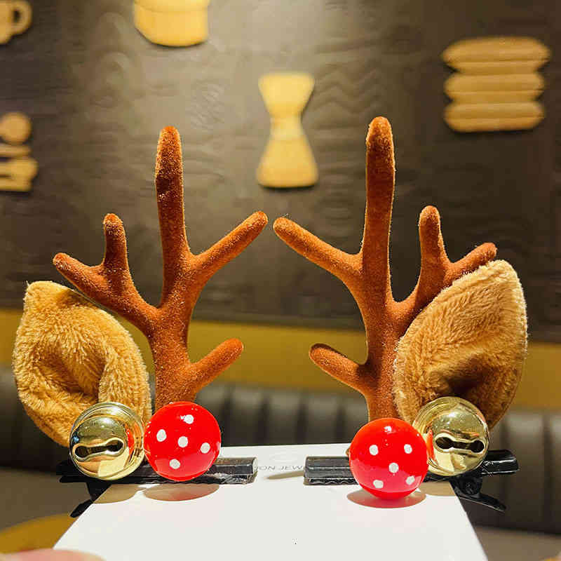 Hair Accessories Children's Lovely Antler Duck Beak Clip Hairpin Net Red Girl Baby Performance Headdress
