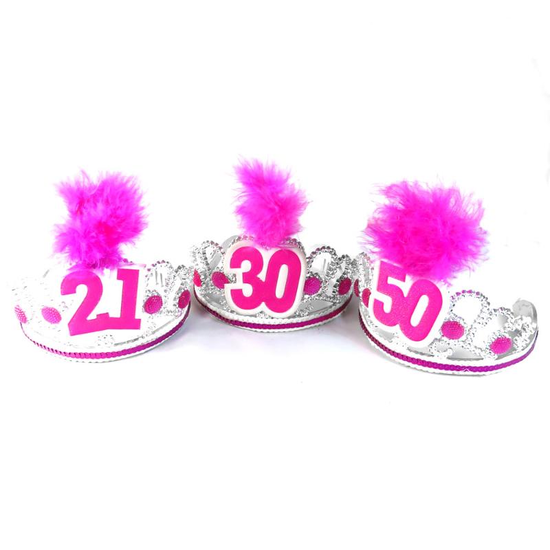 Party Hats Event Sypplies Pink Birthday Silver Tiara 50% Off For 3pcs Feather Hair Accessories Fun 21 30 40 50
Party Hats Event Sypplies Pink Birthday Silver Tiara 50% Off For 3pcs Feather Hair Accessories Fun 21 30 40 50