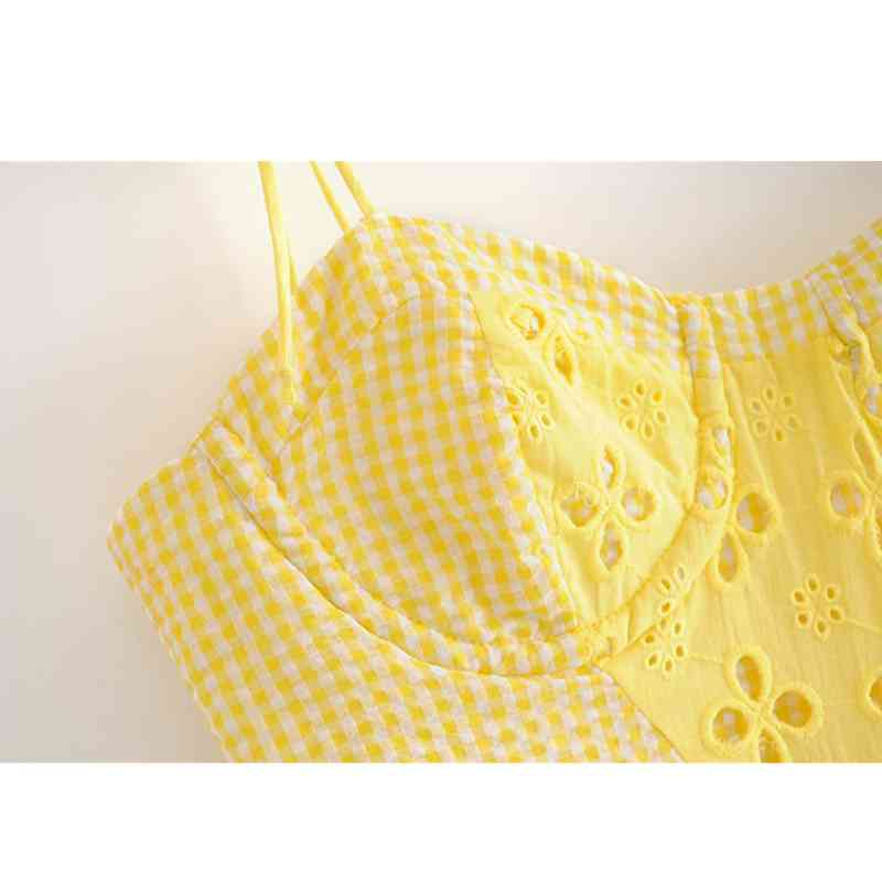 Women Summer Dress Female Sexy Lace Cutout Pattern Stitching Three-dimensional Chest Support Thin Suspenders Mini Dresses Woman 210409