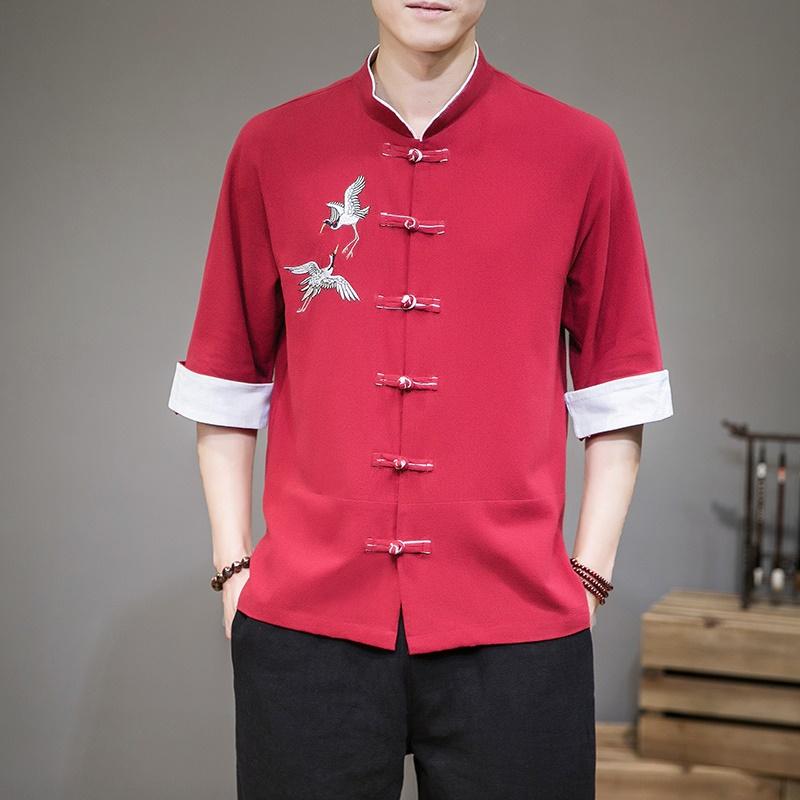 Ethnic Clothing 2021 Summer Chinese Style Mens Tops Tang Suit Cotton Linen Short Sleeve Shirts Traditional Clothes Hanfu Shirt KK389
Ethnic Clothing 2021 Summer Chinese Style Mens Tops Tang Suit Cotton Linen Short Sleeve Shirts Traditional Clothes Hanfu Shirt KK389