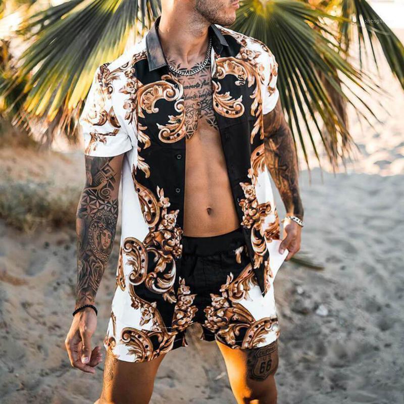 Western Style Vacation Outfit Fashion Loose Casual 2021 Summer Simple Printing Single-breasted Lapel Men's Tracksuits, Clear
Western Style Vacation Outfit Fashion Loose Casual 2021 Summer Simple Printing Single-breasted Lapel Men's Tracksuits, Clear