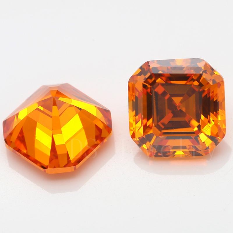 Other 50PCS/Lot 5A Cubic Zirconia 8*8 Asscher Cut Loose Gemstone