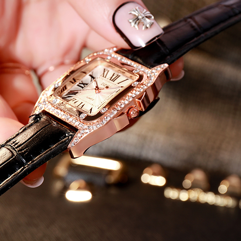 Elegant Ladies Watches for Girls Arrival Super Watch Chic Female Middle School Student Korean Style Square Rhinestone Casual Leather Belts S, Slivery;brown
Elegant Ladies Watches for Girls Arrival Super Watch Chic Female Middle School Student Korean Style Square Rhinestone Casual Leather Belts S, Slivery;brown