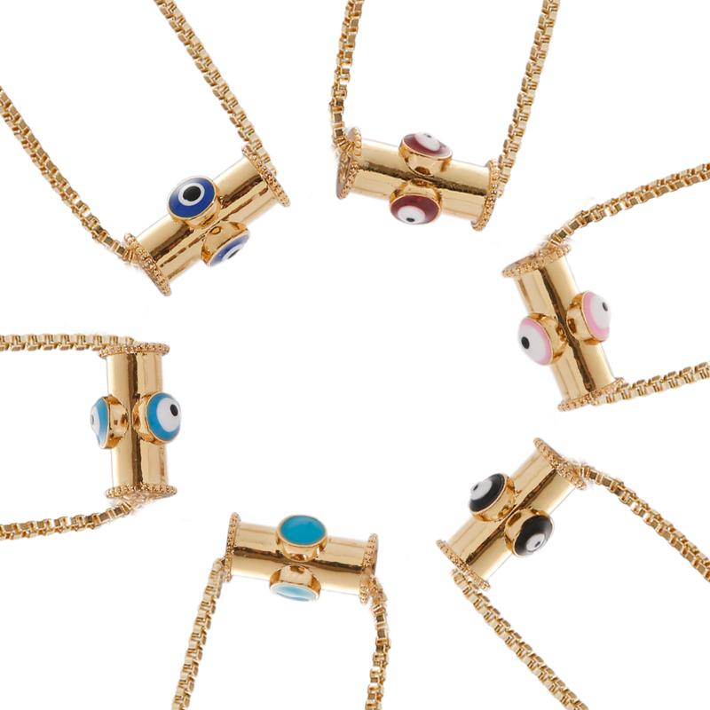 Chains Copper Dripping Oil Evil Eye Pendant Necklace For Women Fashion Party Jewelry Lucky Charm Gold Chain Women's Choker One Piece, Silver
Chains Copper Dripping Oil Evil Eye Pendant Necklace For Women Fashion Party Jewelry Lucky Charm Gold Chain Women's Choker One Piece, Silver