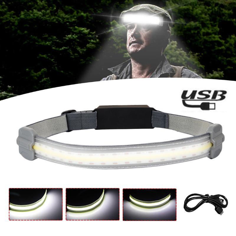 Led Headlamp Built-in Battery Rechargeable Headlight Head Waterproof Lamp White & Red Lighting For Camping Working Headlamps