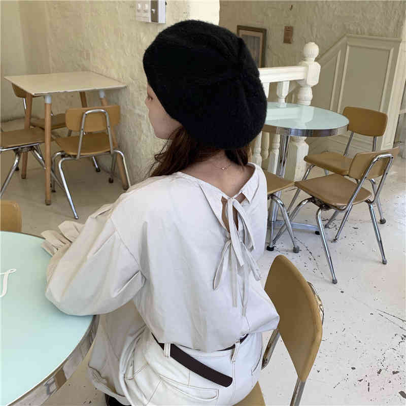 Neploe Fall Women Clothes Knitwear Sweater Vest Solid Shirt Loose Casual Knitted Pullovers Korean Fashion Female Tops 4F881 210422