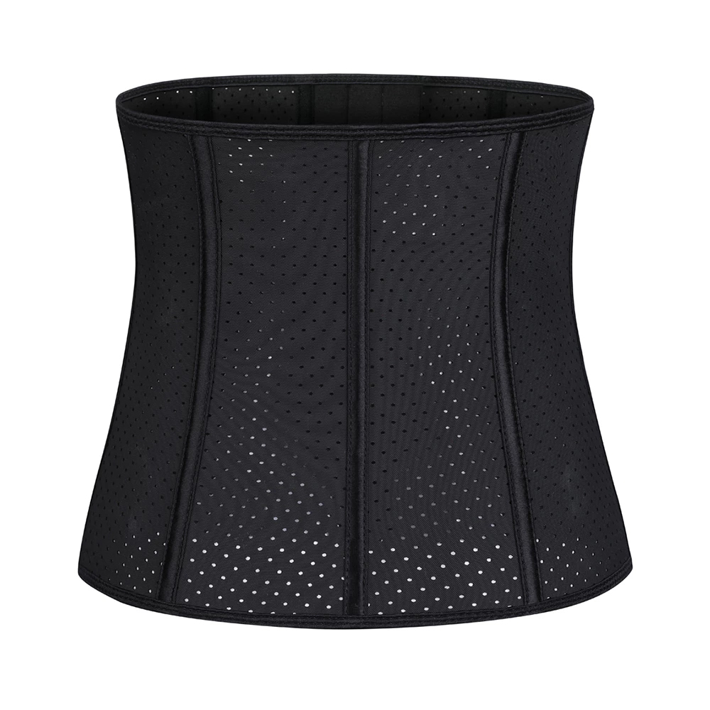 25cm Short Breathable Latex Waist Trainer Cincher Corset Shaper Tummy Control Underbust Corsets and Bustiers 9048