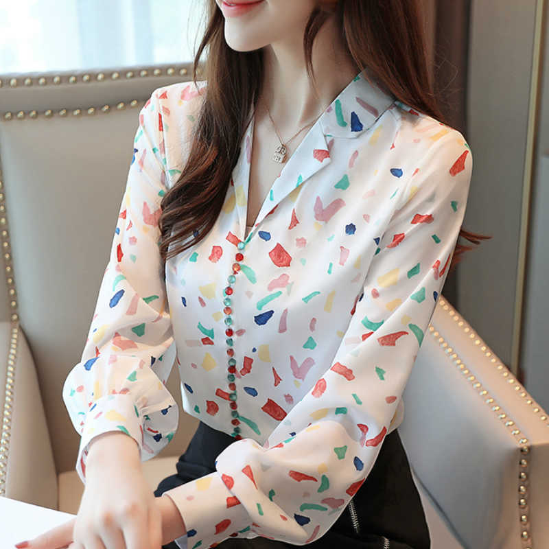 Fashion Woman Blouses V-neck Office Ladies Tops Print Chiffon Blouse Long Sleeve Women Shirts Womens Tops And Blouses C37 210602, Picture
Fashion Woman Blouses V-neck Office Ladies Tops Print Chiffon Blouse Long Sleeve Women Shirts Womens Tops And Blouses C37 210602, Picture