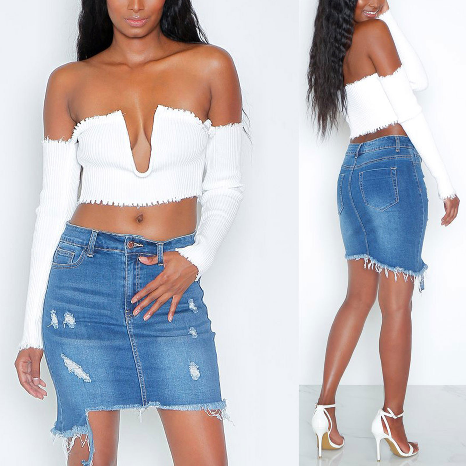 2021brand new woman trendy retro washed irregular denim skirt female summer high waist denim skirts elastic bodycon hip saia jeans, Black
2021brand new woman trendy retro washed irregular denim skirt female summer high waist denim skirts elastic bodycon hip saia jeans, Black