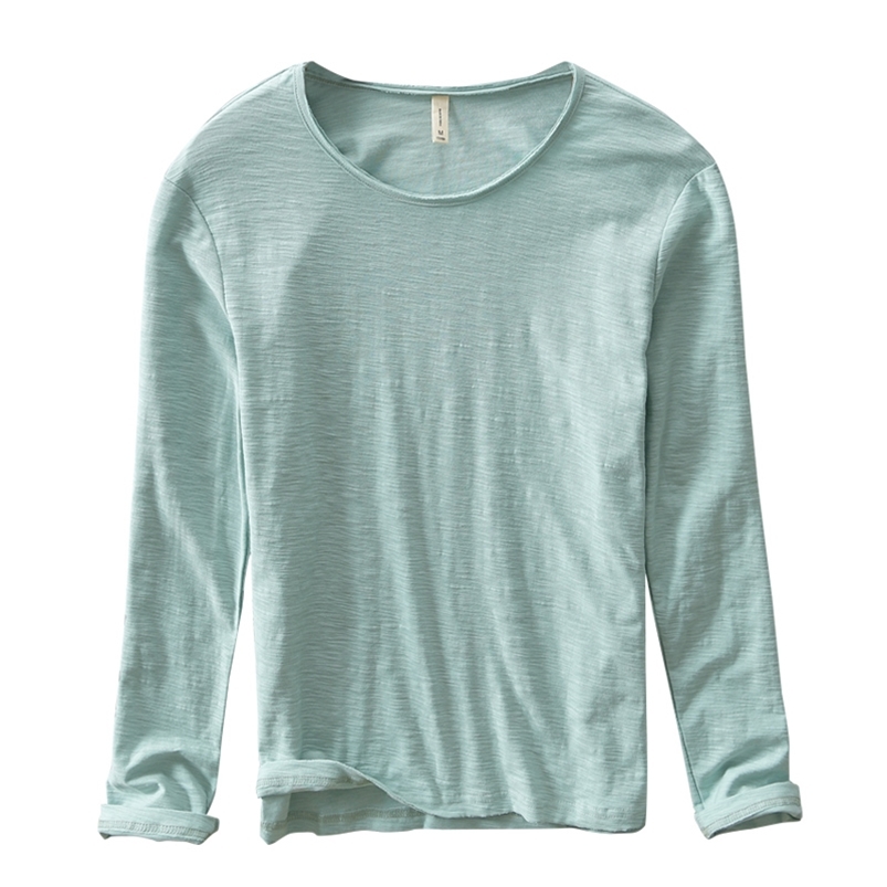 Long Sleeve T-Shirts For Men O-Neck 100%Pure Cotton Tops & Tees Spring Summer Male Casual Wild Solid Color Men's Clothing 210722, Black
Long Sleeve T-Shirts For Men O-Neck 100%Pure Cotton Tops & Tees Spring Summer Male Casual Wild Solid Color Men's Clothing 210722, Black