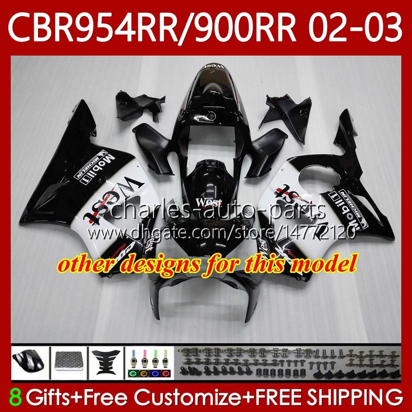 Fairings Kit For HONDA CBR954 CBR900 RR CBR 900 954 RR CC CBR954RR 02 03 Bodywork 61No.106 CBR 954RR 900RR 900CC Purple black 2002 2003 CBR954-RR CBR9