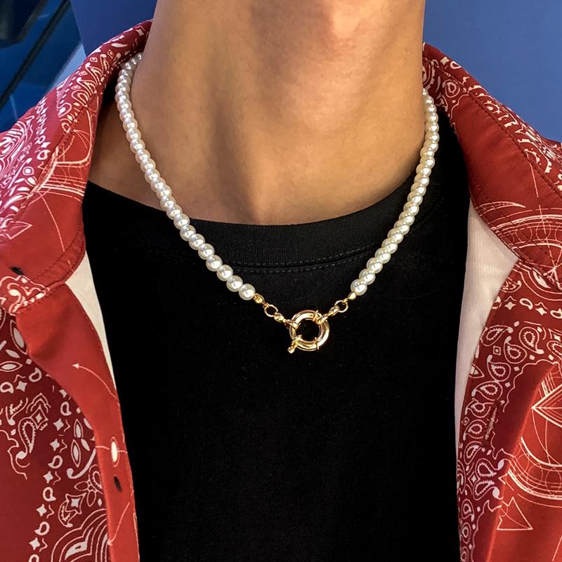 Chokers SHIXIN Punk Hip Hop Pearl Choker Necklace For Women/Men Simple White Pearls Collar Men Fashion Neck Jewelry 2021
Chokers SHIXIN Punk Hip Hop Pearl Choker Necklace For Women/Men Simple White Pearls Collar Men Fashion Neck Jewelry 2021