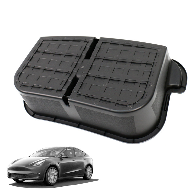 Tesla Model Y 2021 Front & Rear Trunk Organizer Trunk Storage Space Organizer ABS ModelY Trunks Storage Box Car Accessories