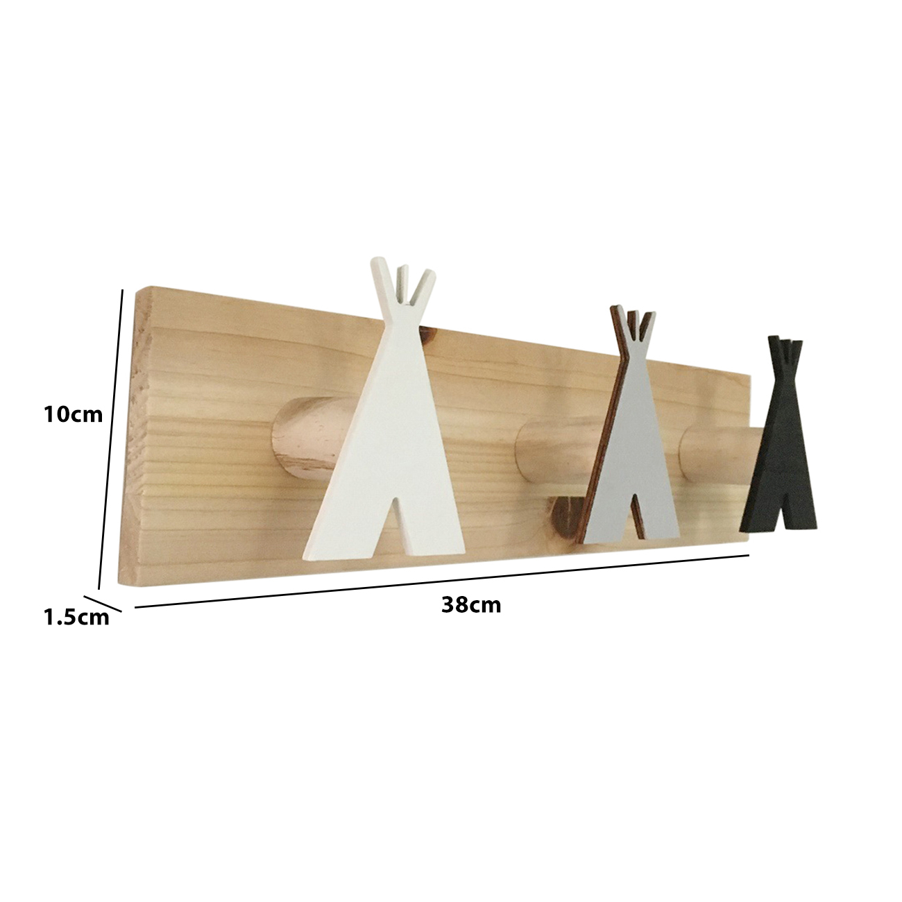 Back Wooden Tent Hooks For Kids Door Back Hook Wall Clothes Coat Hanger Rustproof Towel Rack
