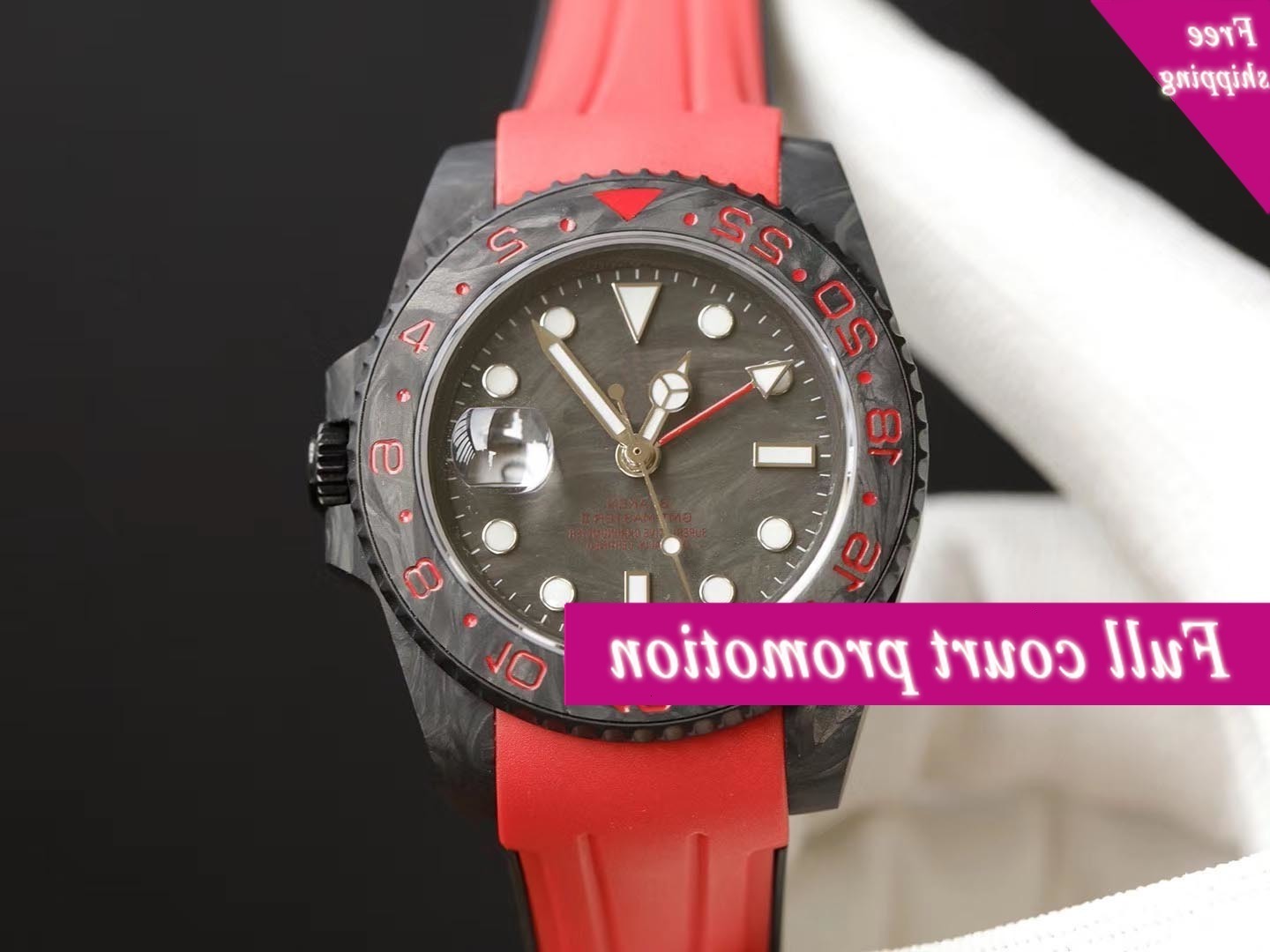 Watch, men's sports, emerald luminous carbon fiber, automatic chain movement, sapphire scratch proof mirror, original oak buckle., Slivery;brown
Watch, men's sports, emerald luminous carbon fiber, automatic chain movement, sapphire scratch proof mirror, original oak buckle., Slivery;brown