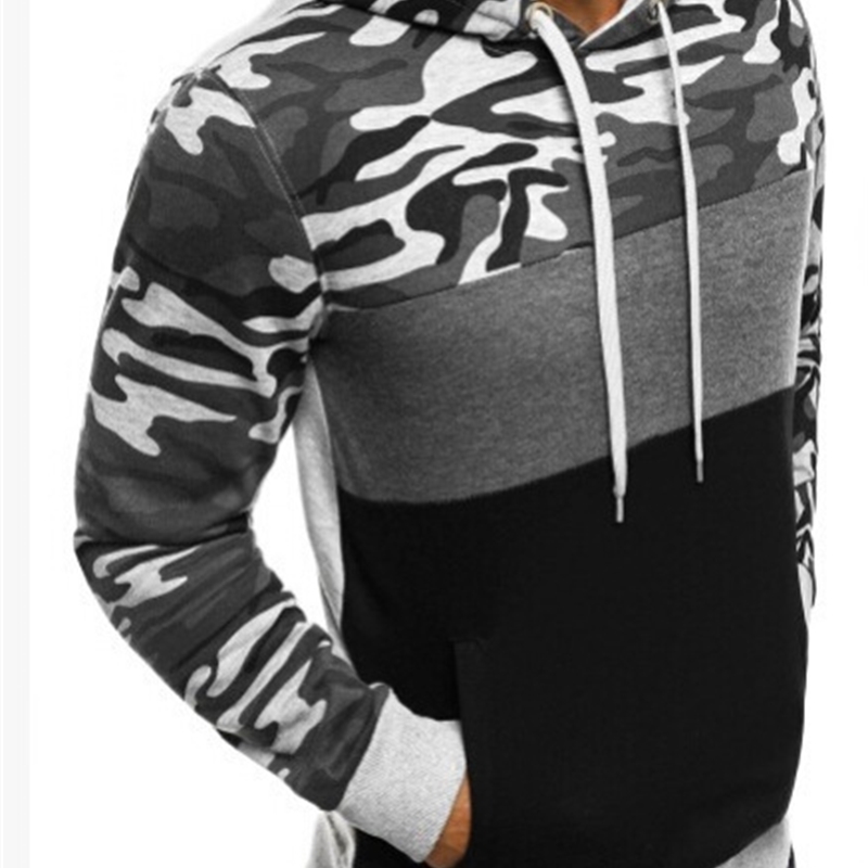 New spring and autumn fleece Hooded Sweater youth trend Pullover men's camouflage color matching slim fitting sweater, Black
New spring and autumn fleece Hooded Sweater youth trend Pullover men's camouflage color matching slim fitting sweater, Black