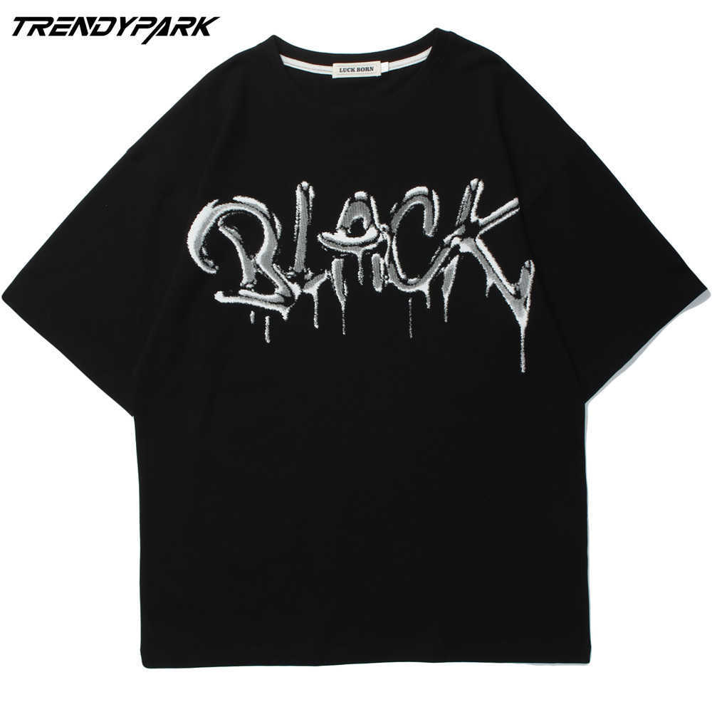 Men's T-shirt Summer Short Sleeve Goth Shadow Printed Oversized Cotton Casual Harajuku Streetwear Top Tshirts Clothing 210601