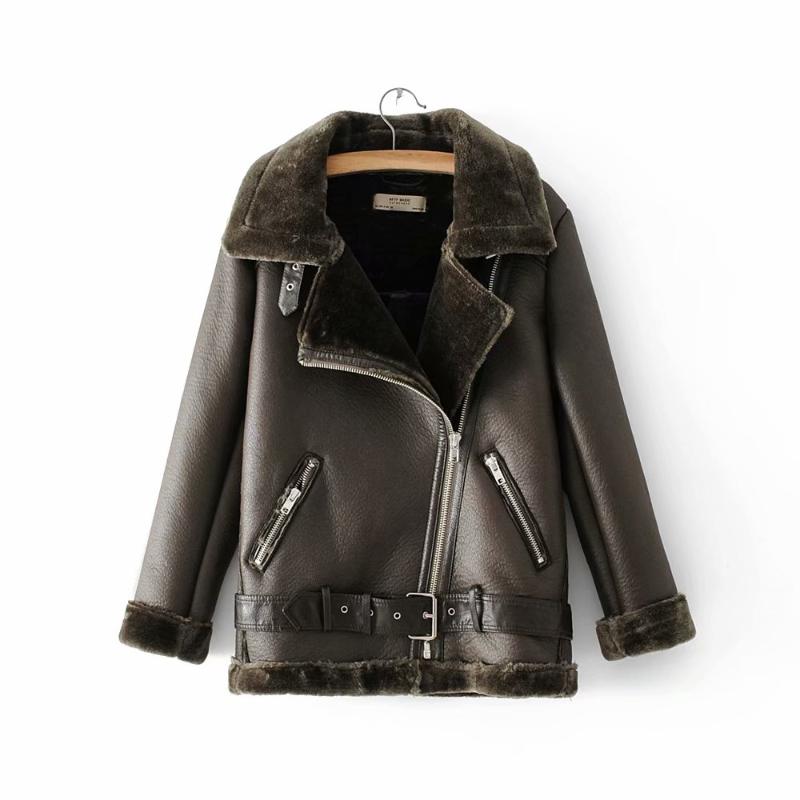 Women's Leather & Faux Coats Velvet PU Jacket Women Winter Autumn Fashion Motorcycle Black Outerwear
Women's Leather & Faux Coats Velvet PU Jacket Women Winter Autumn Fashion Motorcycle Black Outerwear