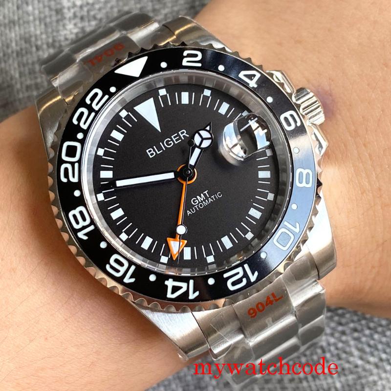 Wristwatches Brand 40mm Mechanical GMT Automatic Men's Watch Sapphire Glass Rotating Bezel Mingzhu 3804 Wristwatch Luminous Marks, No.4 sterile watch
Wristwatches Brand 40mm Mechanical GMT Automatic Men's Watch Sapphire Glass Rotating Bezel Mingzhu 3804 Wristwatch Luminous Marks, No.4 sterile watch