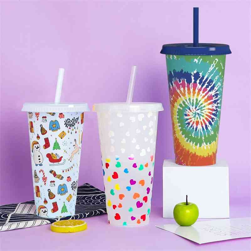 Christmas PP beverage cold fruit tea water single layer color changing plastic straw cup
Christmas PP beverage cold fruit tea water single layer color changing plastic straw cup