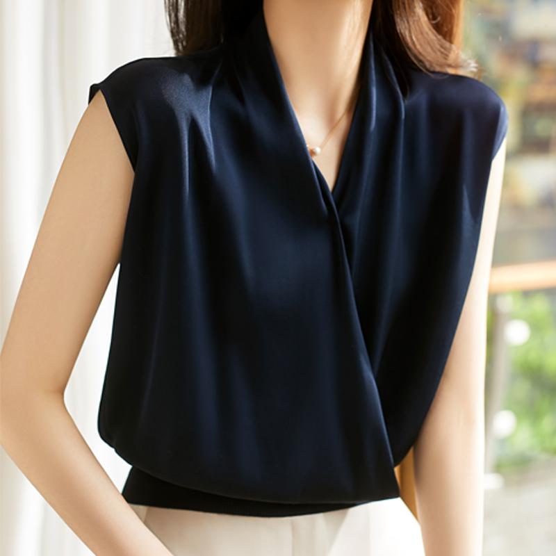 Women's Blouses & Shirts Summer Sleveeless Women Tops Blouse Chiffon V-Neck Shirt 2021 Femme Blusas Mujer De Moda, Blue
Women's Blouses & Shirts Summer Sleveeless Women Tops Blouse Chiffon V-Neck Shirt 2021 Femme Blusas Mujer De Moda, Blue