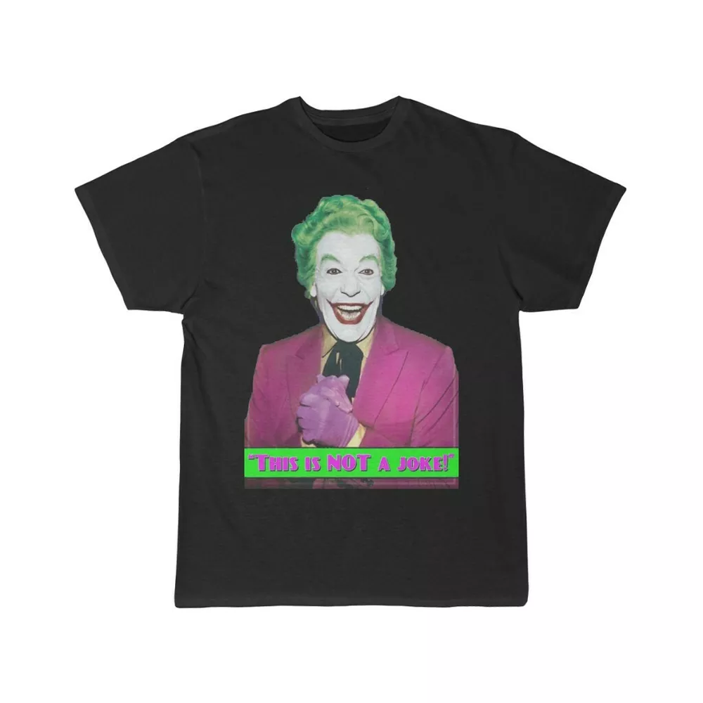 BATMAN 1966 TV Show The Joker Headshot Short Sleeve Tee, White;black
