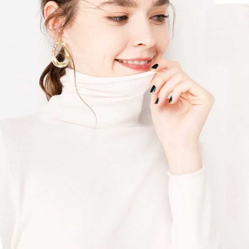 TAILOR SHEEP cashmere sweater women's casual long-sleeved turtleneck wool pullover winter ladies bottoming knitted tops 210914