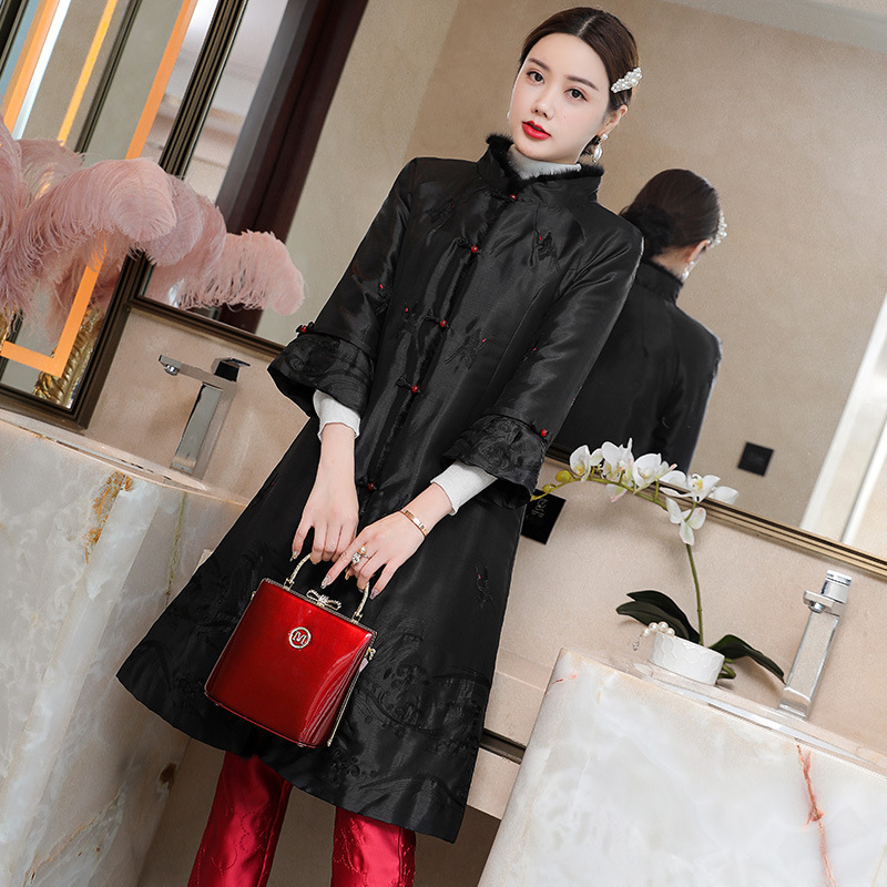 downs Plus Size Long Coat Autumn Winter Overcoats Women Exquisite Embroidery Cotton Padded Casual Vintage Parka Outwear XXL, Black
downs Plus Size Long Coat Autumn Winter Overcoats Women Exquisite Embroidery Cotton Padded Casual Vintage Parka Outwear XXL, Black
