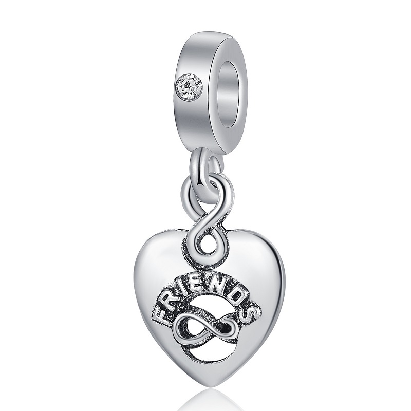 Fits Pandora Sterling Silver Bracelet 30pcs Friends Heart Dangle Beads Charms For European Snake Charm Chain Fashion DIY Jewelry Wholesale, Black
Fits Pandora Sterling Silver Bracelet 30pcs Friends Heart Dangle Beads Charms For European Snake Charm Chain Fashion DIY Jewelry Wholesale, Black